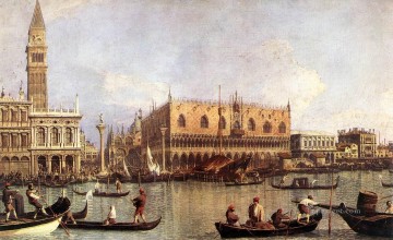 街並み Painting - ドゥカーレ宮殿とサン マルコ カナレット広場 ヴェネツィア